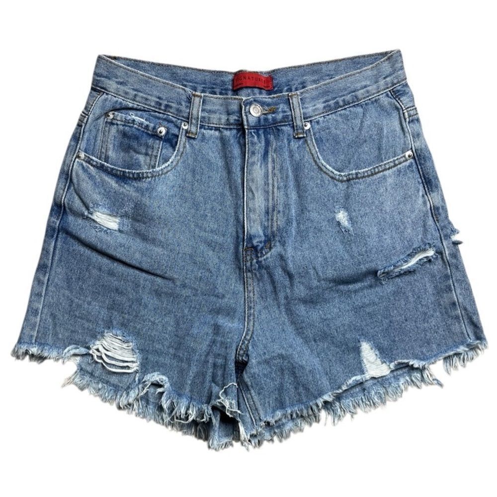 Signature 8 Denim Distressed Women Shorts Size Medium